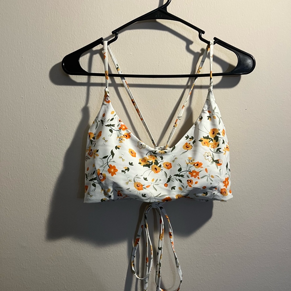 Floral swim top